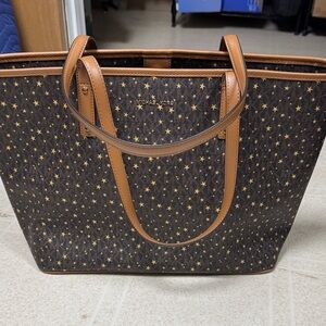 Michael Kors Black and Tan Star Tote